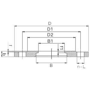 Butterfly valve flange